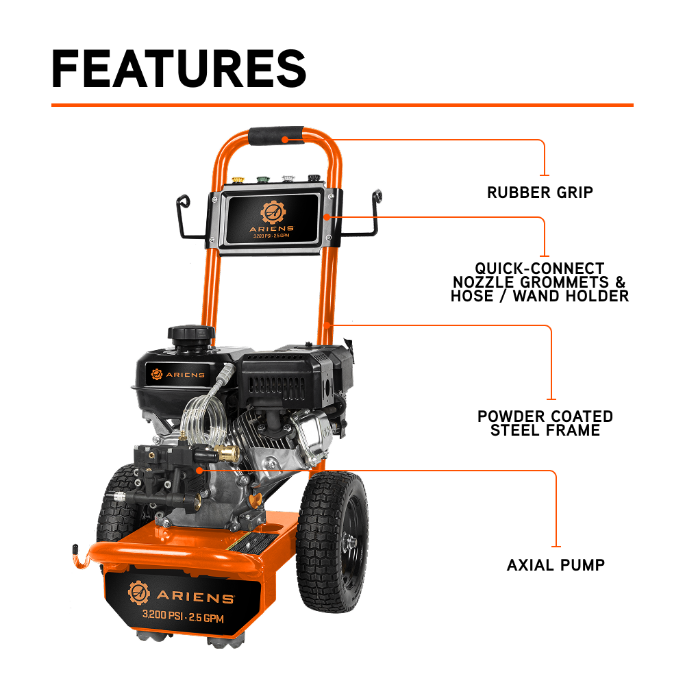 Ariens 3200PSI 2.5GPM Cold Water Gas Pressure Washer - A327AX
