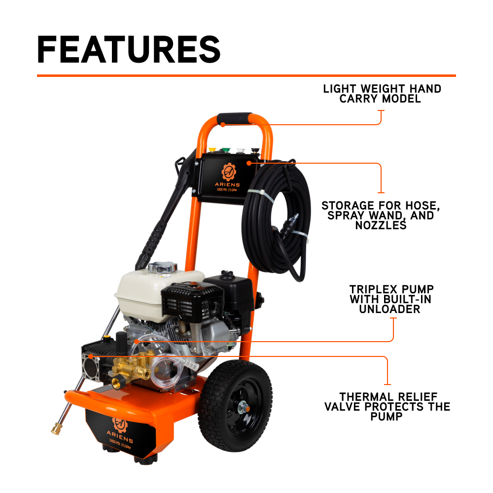 Ariens 3800PSI 2.5GPM Pressure Washer - A3865HA - 124F