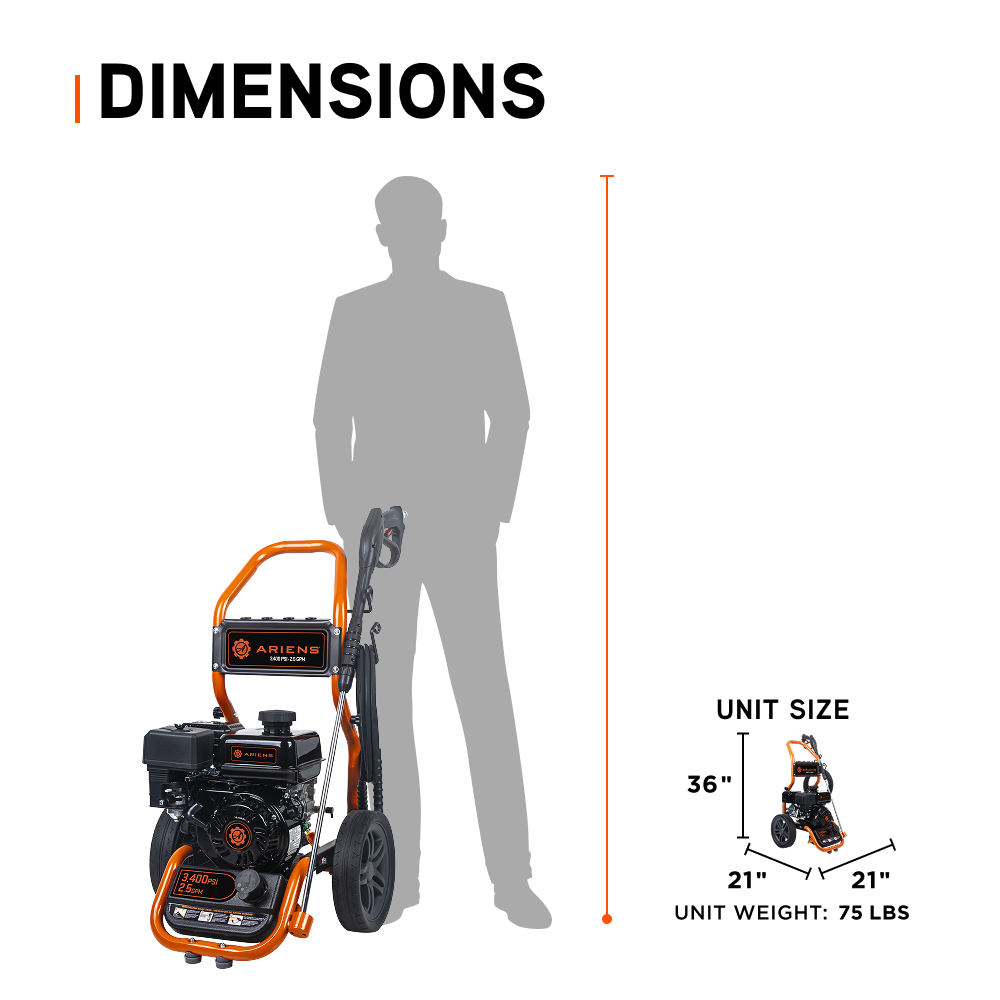 Ariens 3400PSI 2.5GPM Pressure Washer - AE3475AX
