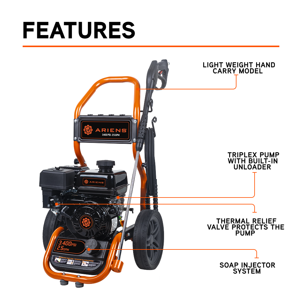 Ariens 3400PSI 2.5GPM Pressure Washer - AE3475AX