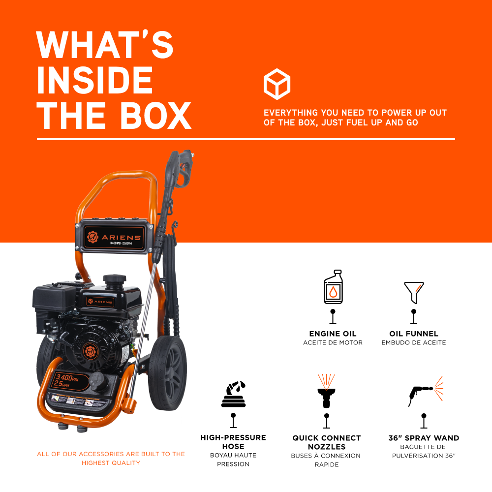 Ariens 3400PSI 2.5GPM Pressure Washer - AE3475AX