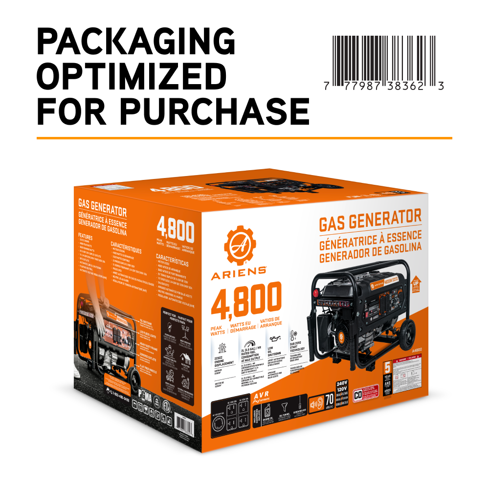 Ariens 4,800 Watt Generator - A4800