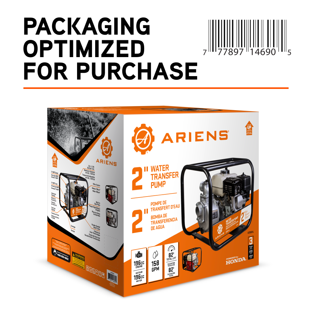 Ariens 2" 32PSI 158GPM Water Transfer Pump - A2065HL