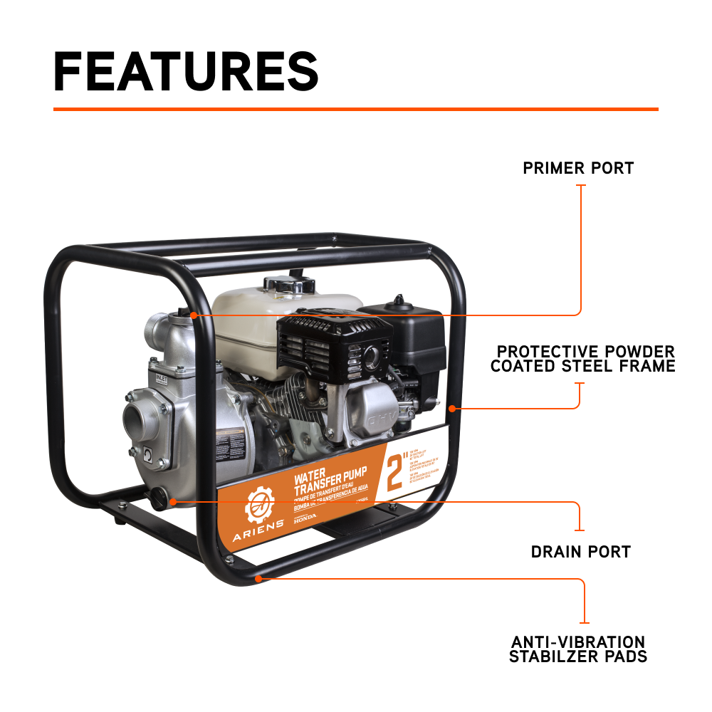 Ariens 2" 32PSI 158GPM Water Transfer Pump - A2065HL