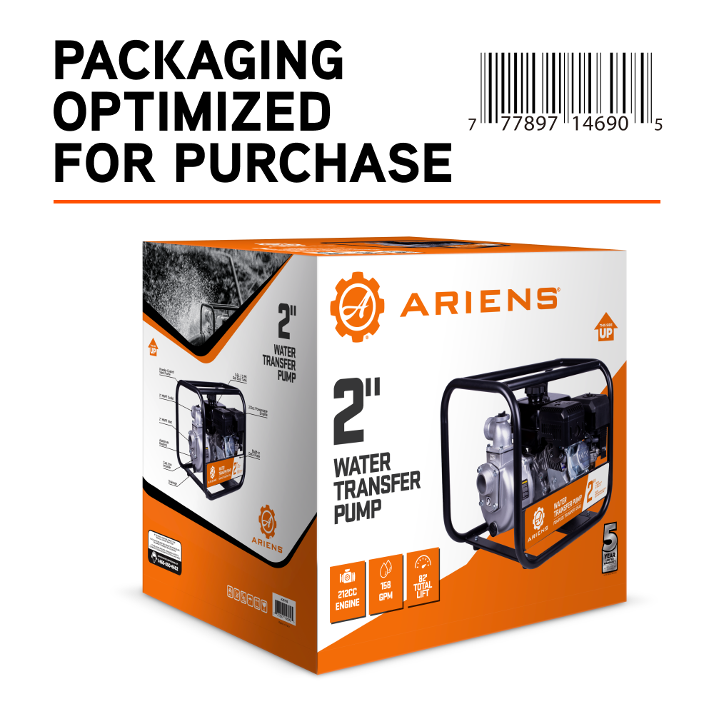 Ariens 2" 33PSI 158GPM Water Transfer Pump - A2070S