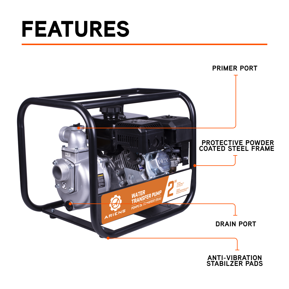 Ariens 2" 33PSI 158GPM Water Transfer Pump - A2070S