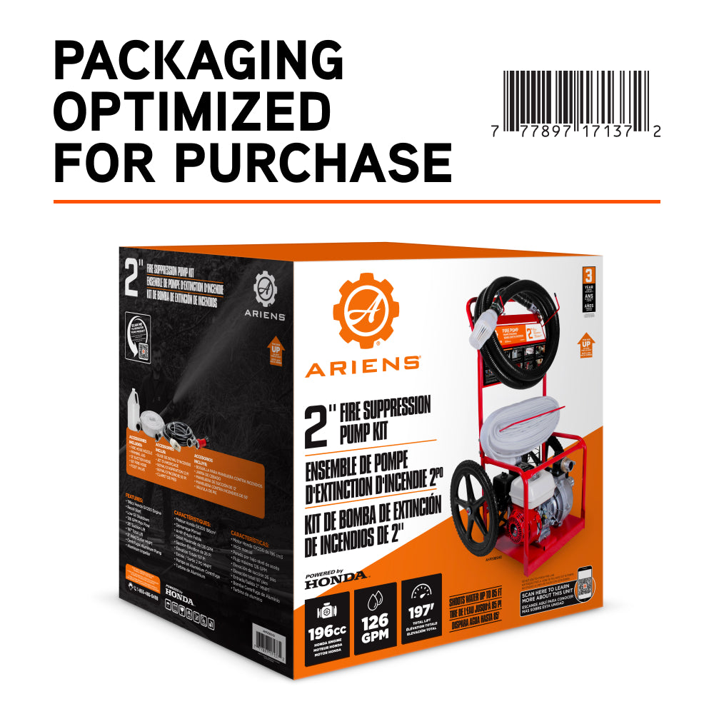 Ariens 2" 85PSI 126GPM Fire Cart Water Pump - AHP2065HD