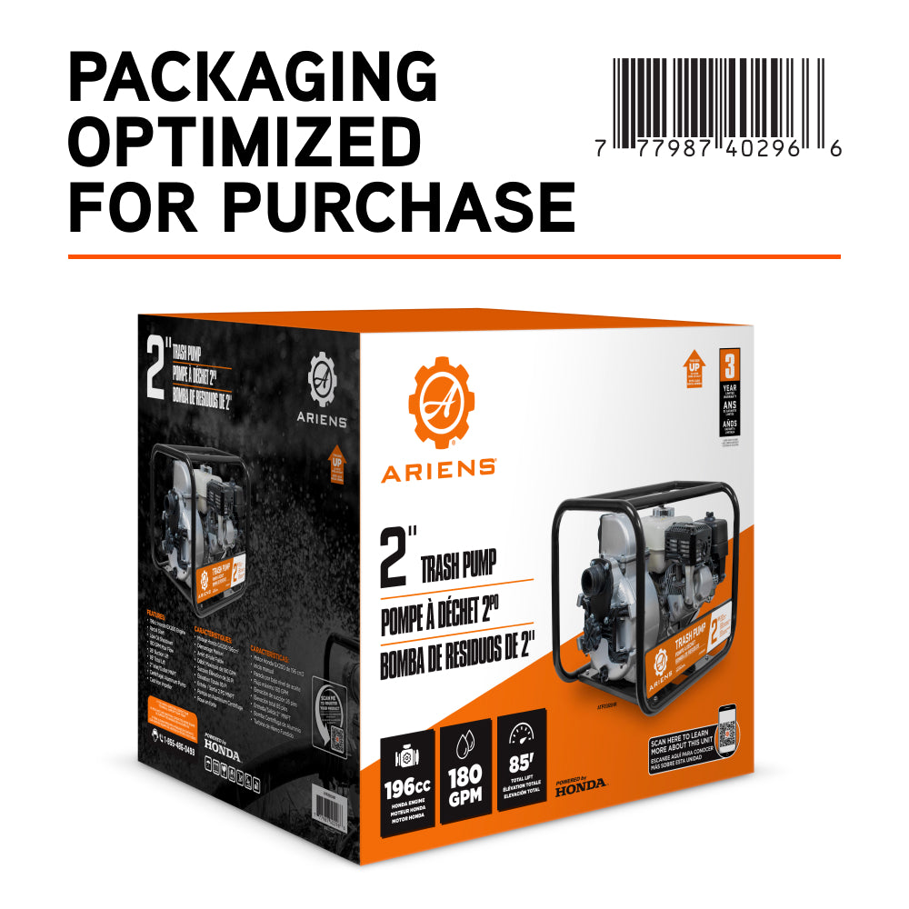 Ariens 2" 33PSI 180GPM Water Transfer Pump - ATP2065HR