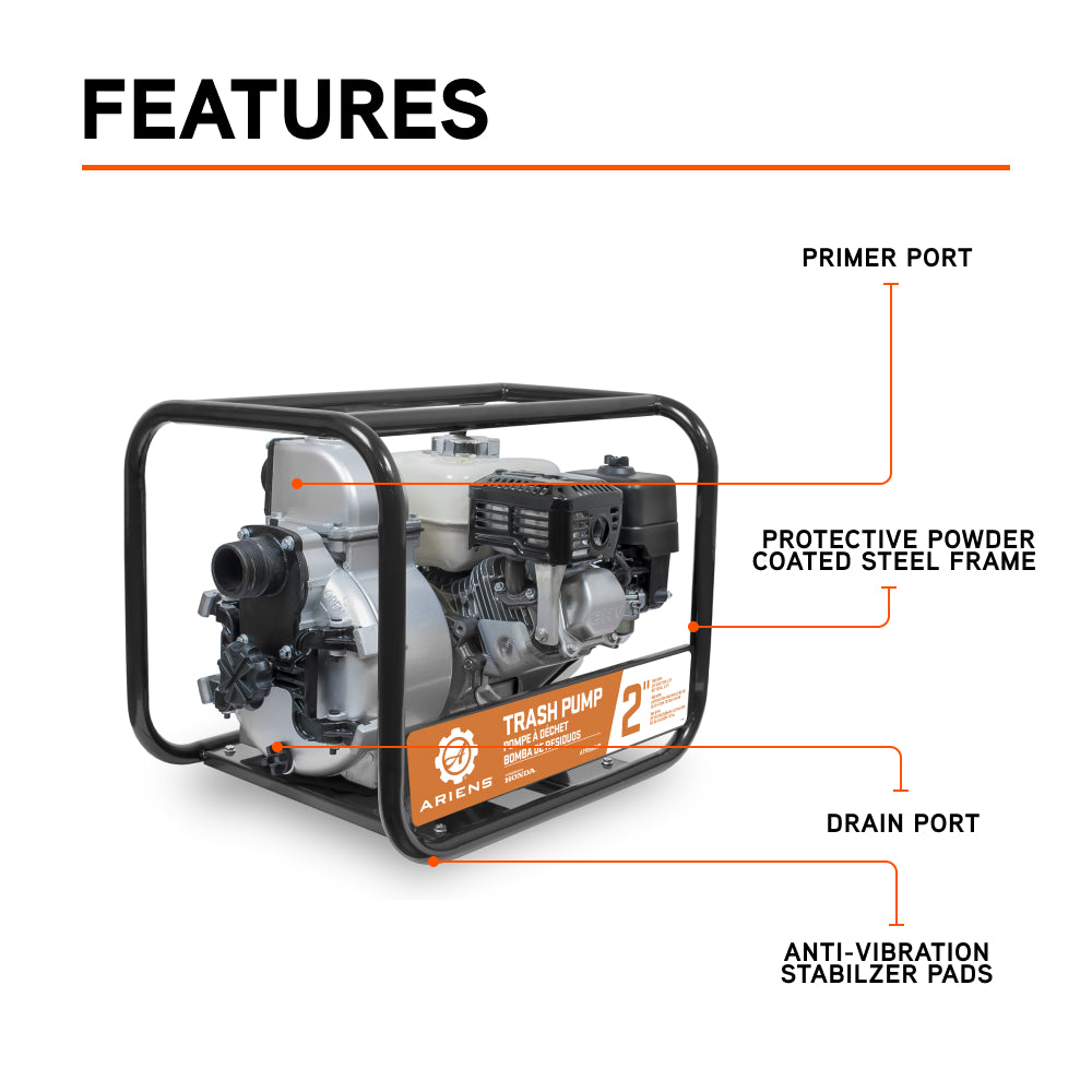 Ariens 2" 33PSI 180GPM Water Transfer Pump - ATP2065HR