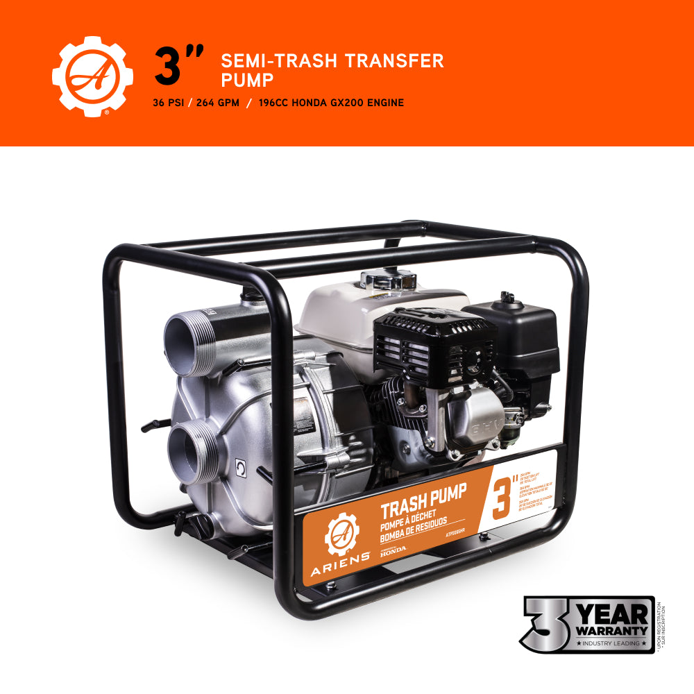 Ariens 3" 36PSI 264GPM Water Transfer Pump - ATP3065HR