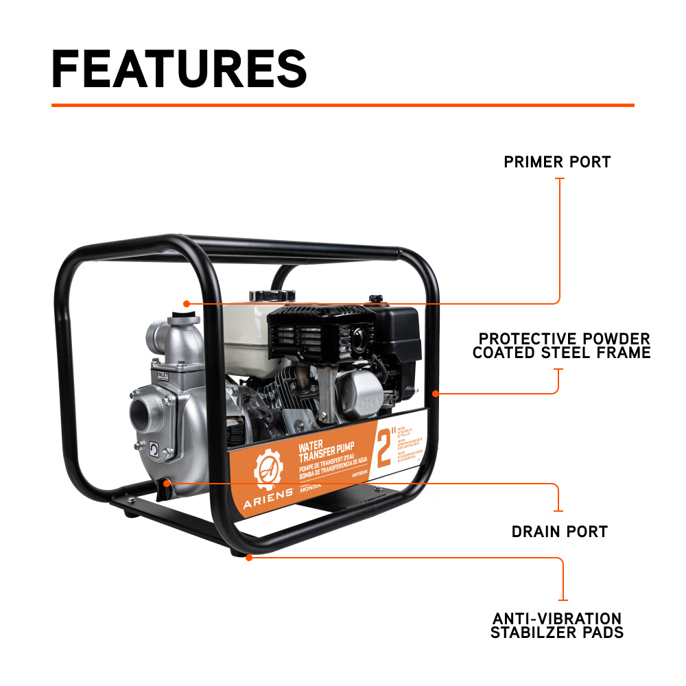 Ariens 2" 33PSI 158GPM Water Transfer Pump - AWP2065HR