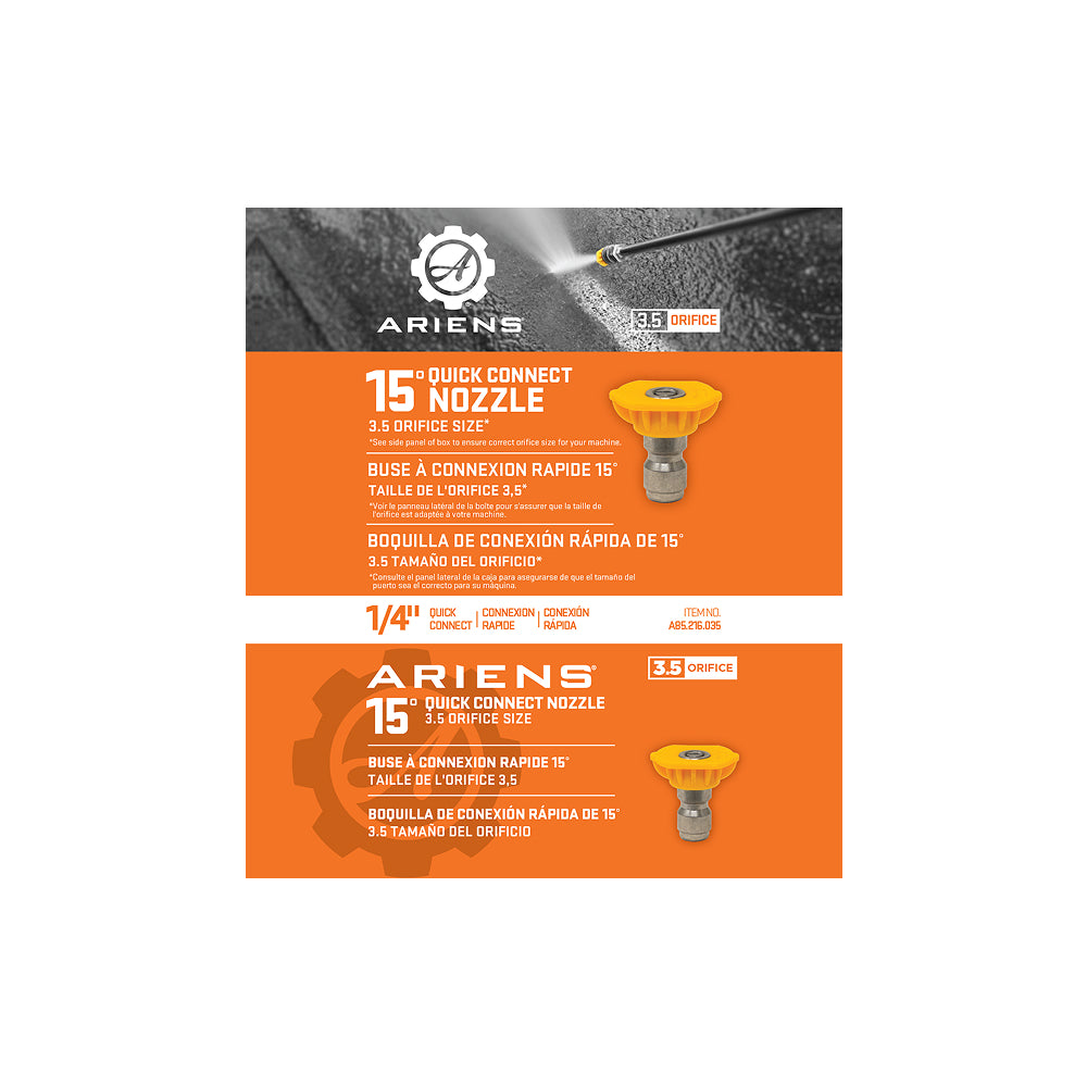 Ariens 35 Quick Connect Spray Nozzle 15° - A85.216.035