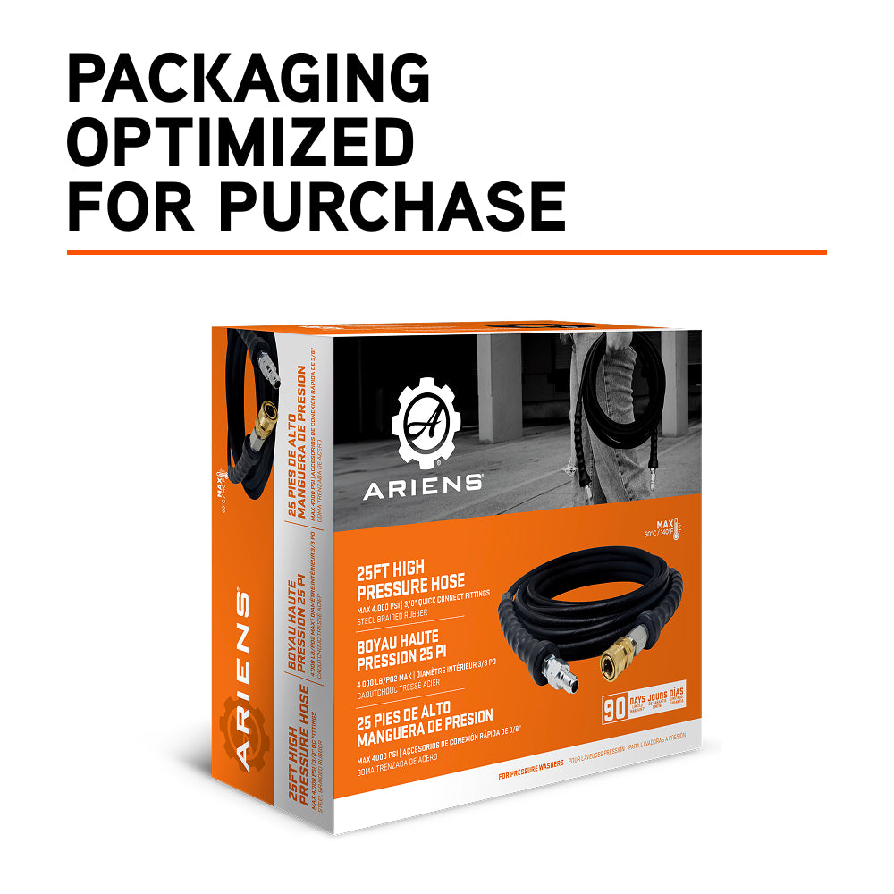 Ariens 1/4" x 25' Pressure Washer Hose - A85.225.228