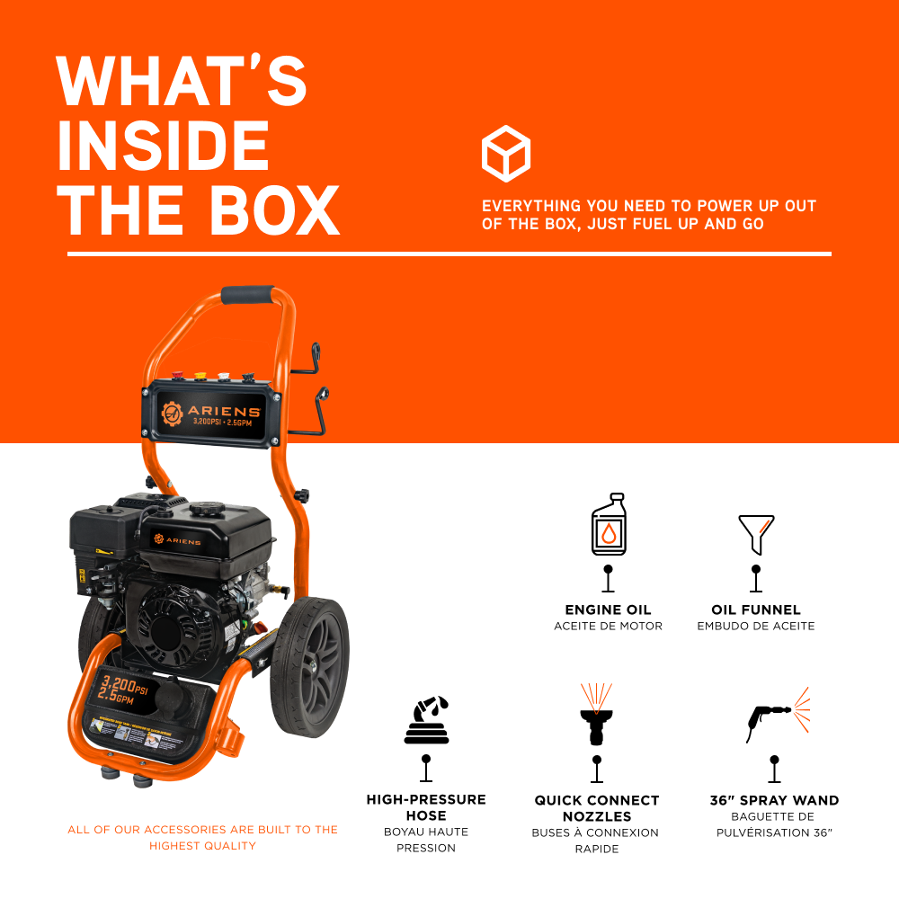 Ariens 3200PSI 2.5GPM Pressure Washer - AE327AX - 122F