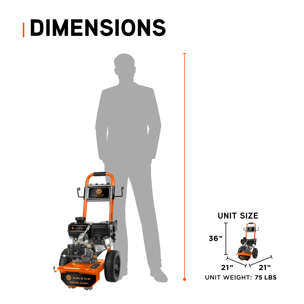 Ariens 3200PSI 2.5GPM Cold Water Gas Pressure Washer - A327AX