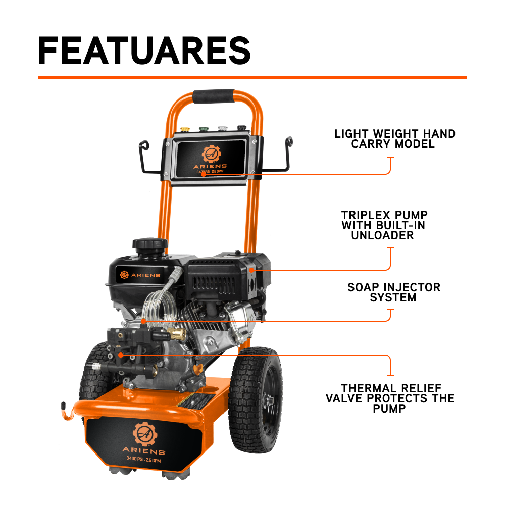 Ariens 3400PSI 2.5GPM Pressure Washer - A3475AX