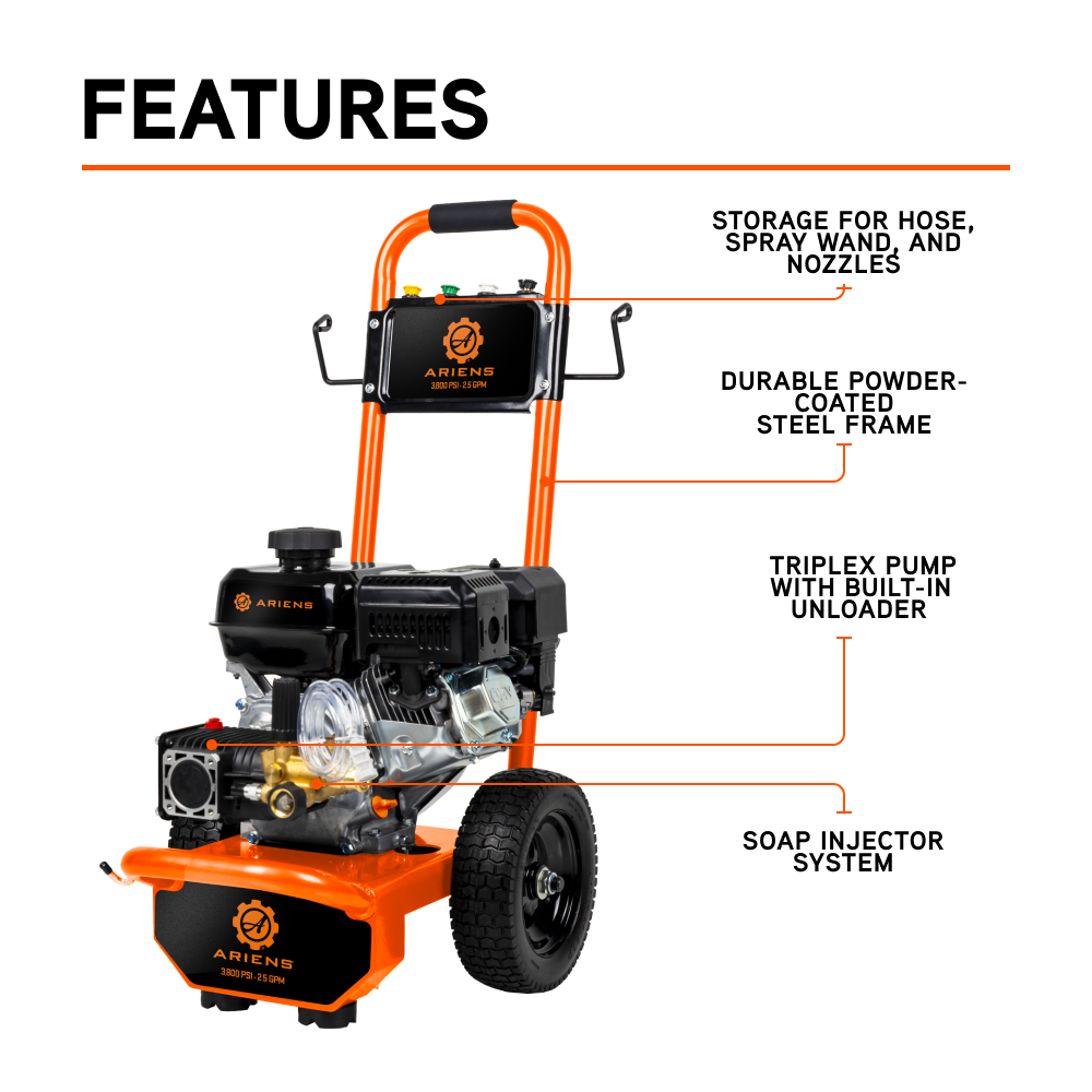 Ariens 3800PSI 2.5GPM Pressure Washer - A3875AA
