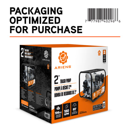 Ariens 2" 33PSI 180GPM Water Transfer Pump - ATP2065HR
