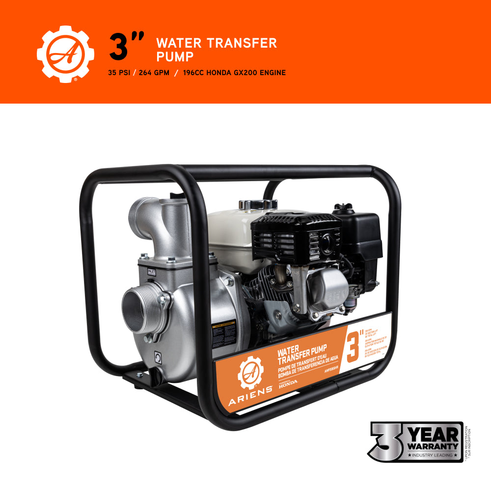 Ariens 3" 35PSI 264GPM Water Transfer Pump - AWP3065HR
