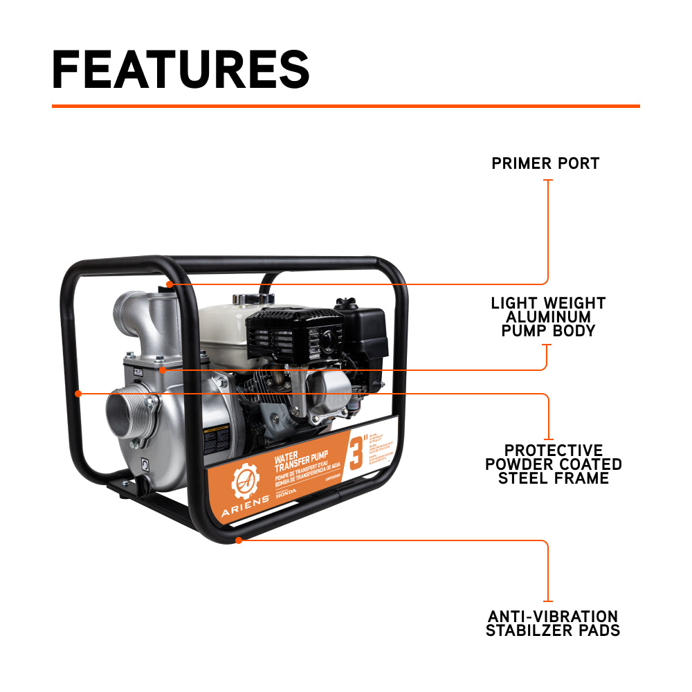 Ariens 3" 35PSI 264GPM Water Transfer Pump - AWP3065HR